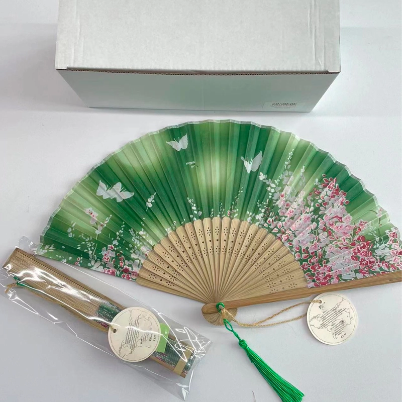 floral print paper fan