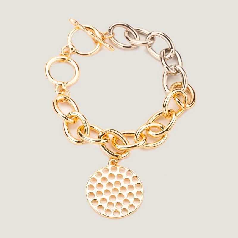 disc charm bracelet