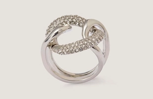 3104246 Pave Twist Link anillo