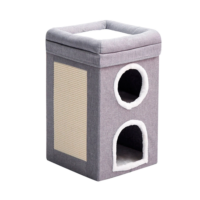 two storey cat house ottoman stool