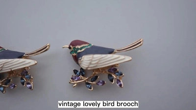 Broche de pájaro encantador vintage