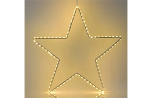 3210316 3D Star Frame Cobre Alambre Led Noche