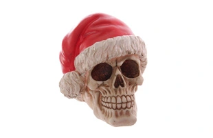 3210310 Navidad Santa sombrero resina calavera Adorno