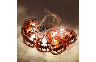 Cadena de luz de calabaza de Halloween LED 3210335