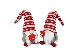 3210437 de punto rojo corazón gnomos pareja